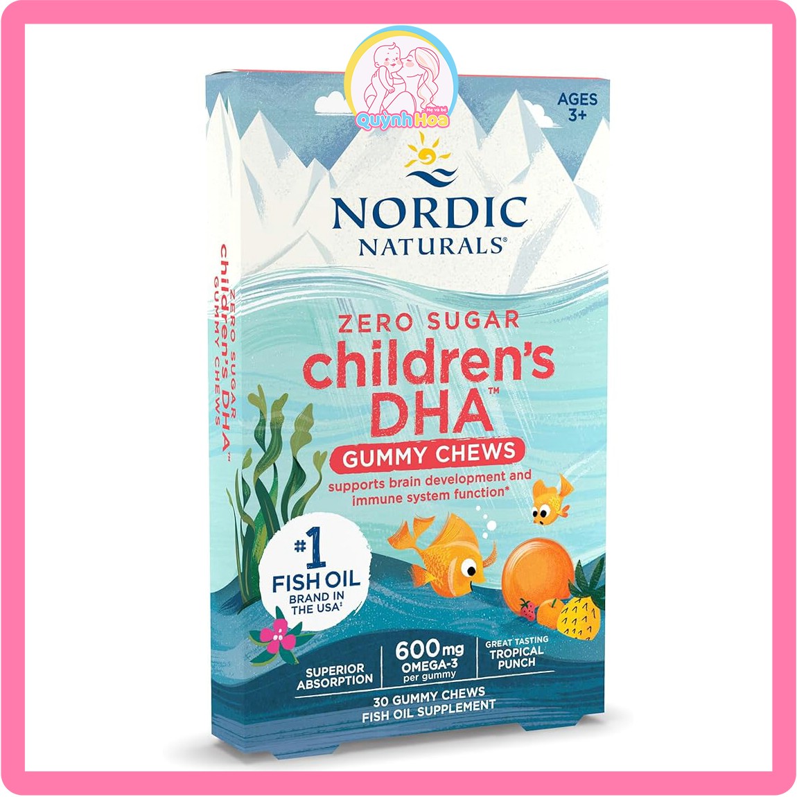Nordic Naturals Children's Eye Health Gummies - Kẹo dẻo Omega3, DHA tăng cường thị lực cho trẻ em, vị trái cây tự nhiên, hộp 30 viên  thumb 1
