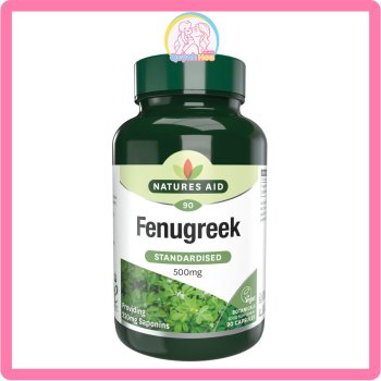 Lợi sữa cỏ cà ri Fenugreek Natures Aid Anh 500mg, 90 viên [DATE 01/2027]