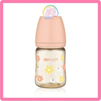 Bình sữa Moyuum, 170ml - CÓ NÚM - HÌNH HOA 