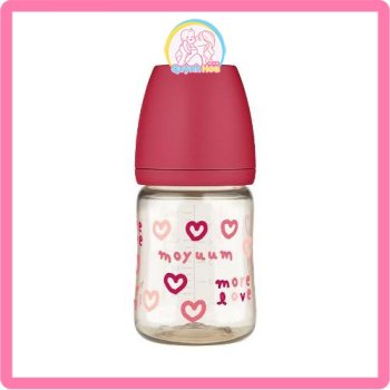 Bình sữa Moyuum, 170ml - CÓ NÚM - HÌNH TRÁI TIM ĐỎ 