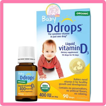 Vitamin D3 Baby Ddrop Mỹ, 90 giọt [DATE 09/2026]