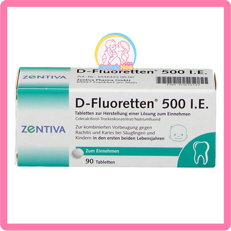 Vitamin D Fluoretten 500 I.E, 90g viên [DATE 02/2025]