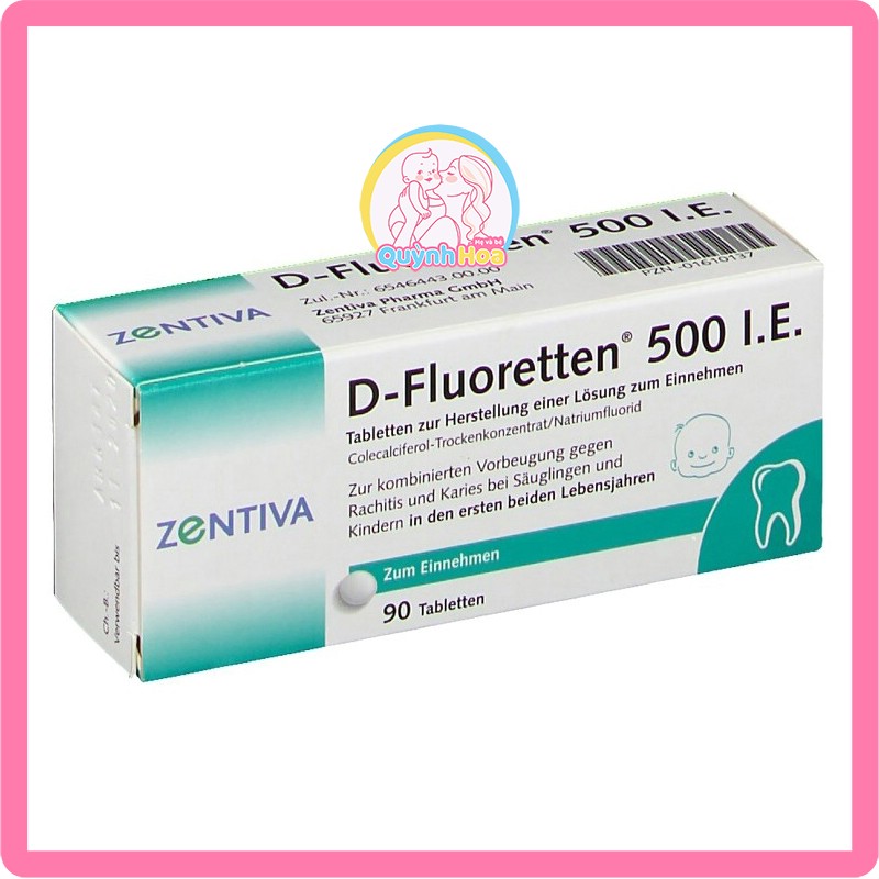 Vitamin D Fluoretten 500 I.E, 90g viên [DATE 02/2025] thumb 1
