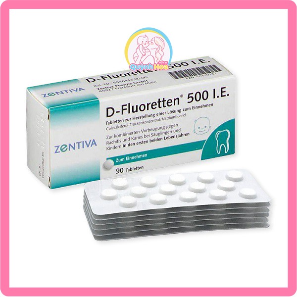 Vitamin D Fluoretten 500 I.E, 90g viên [DATE 02/2025] thumb 1