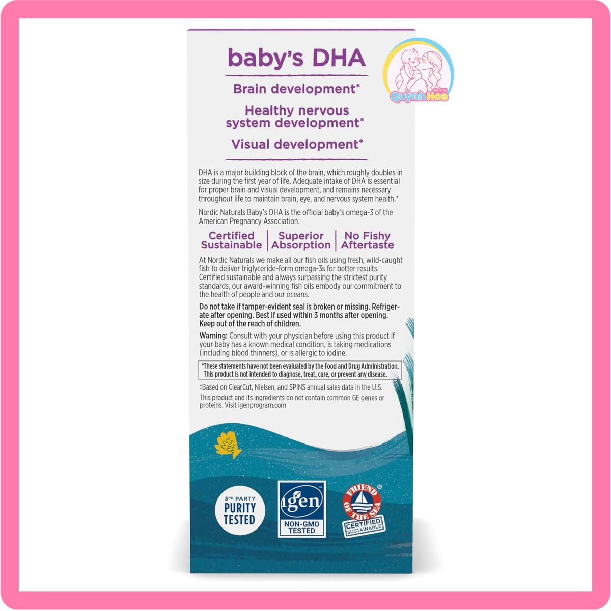 Siro Baby's DHA Omega-3 With Vitamin D3 Nordic Naturals, 60ml thumb 1