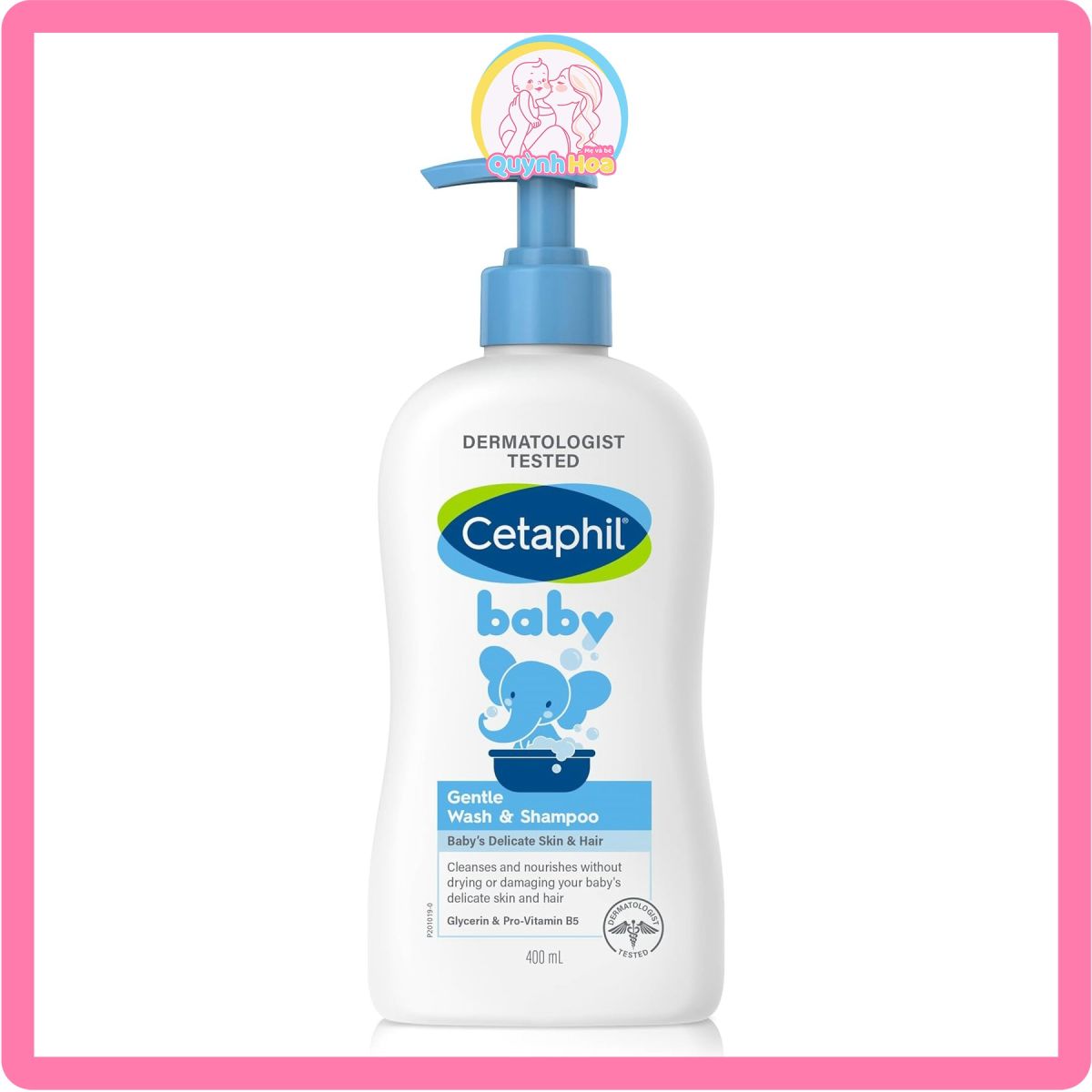 Sữa tắm gội toàn thân Cetaphil Baby Gentle Wash Shampoo, 400ml