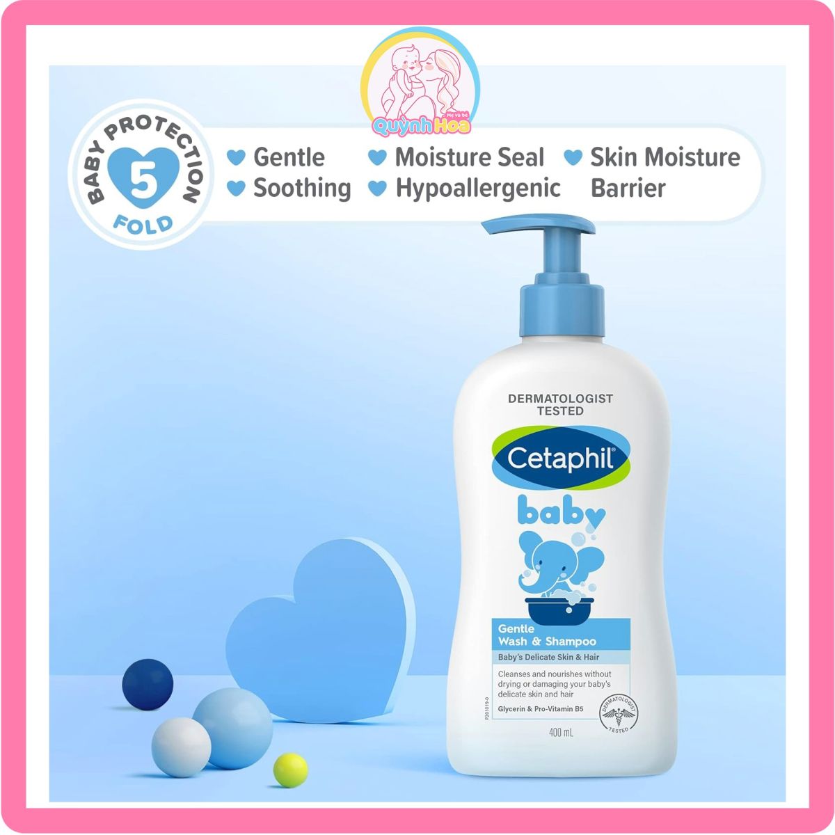 Sữa tắm gội toàn thân Cetaphil Baby Gentle Wash Shampoo, 400ml thumb 1