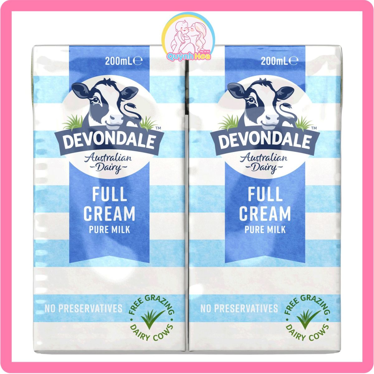 Sữa nước Devondale 200ml nguyên kem  [DATE 05/2024]