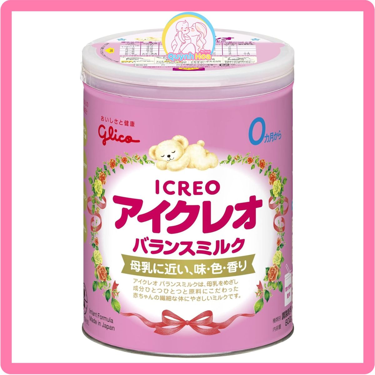 Sữa Glico Icreo số 0, 800g [DATE 12/2025]