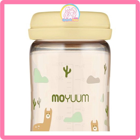 Bình sữa Moyuum, 270ml - KHÔNG NÚM - HÌNH HƯƠU  thumb 1